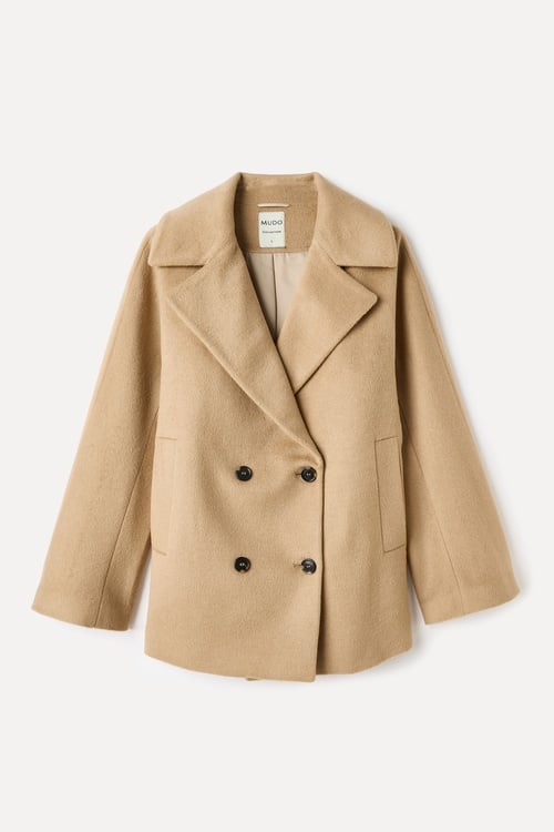  LOOSE FIT KISA YÜN KARIŞIMLI PALTO