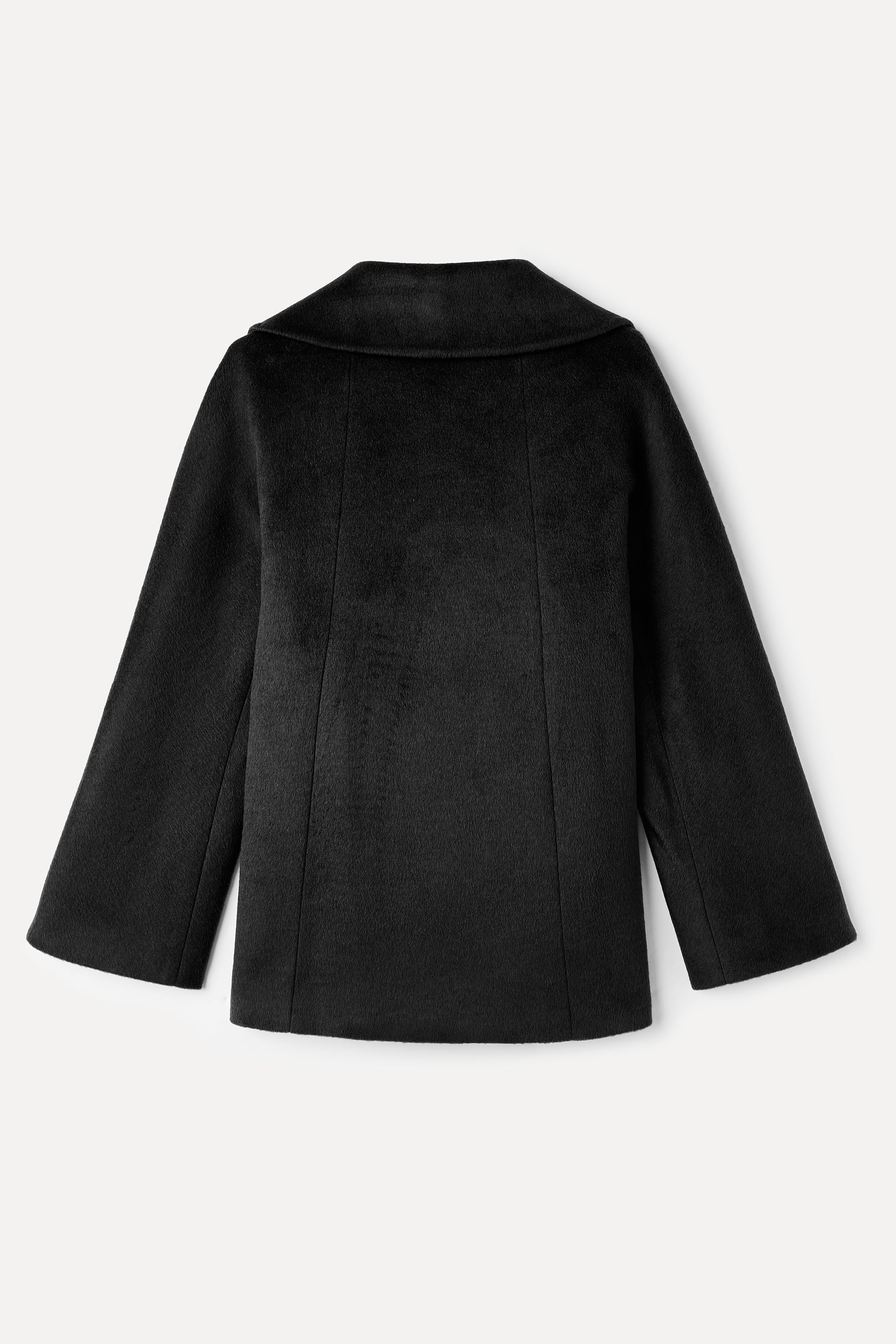 LOOSE FIT KISA YÜN KARIŞIMLI PALTO