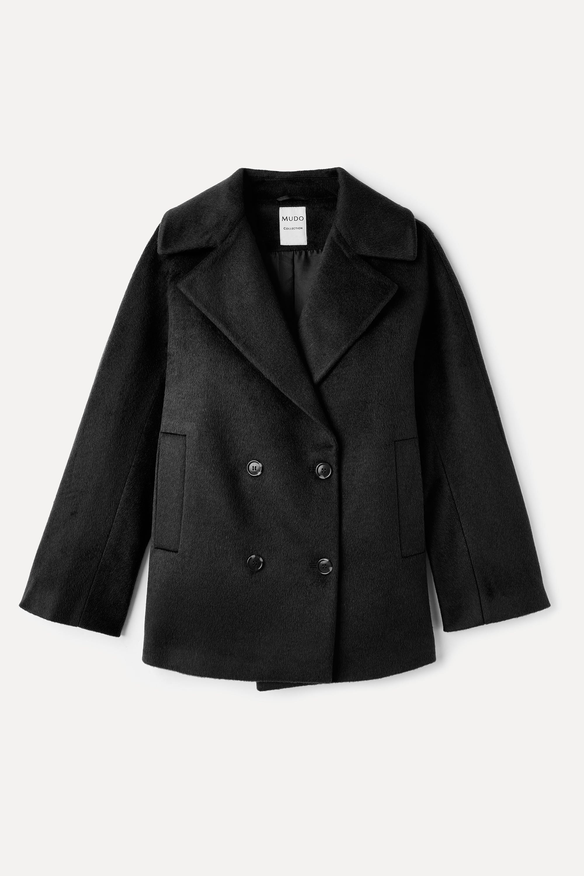 LOOSE FIT KISA YÜN KARIŞIMLI PALTO