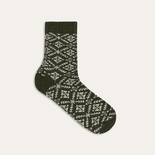 DESENLİ YÜN KARIŞIMLI SOKET ÇORAP