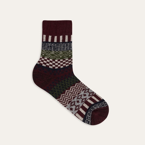 DESENLİ YÜN KARIŞIMLI SOKET ÇORAP