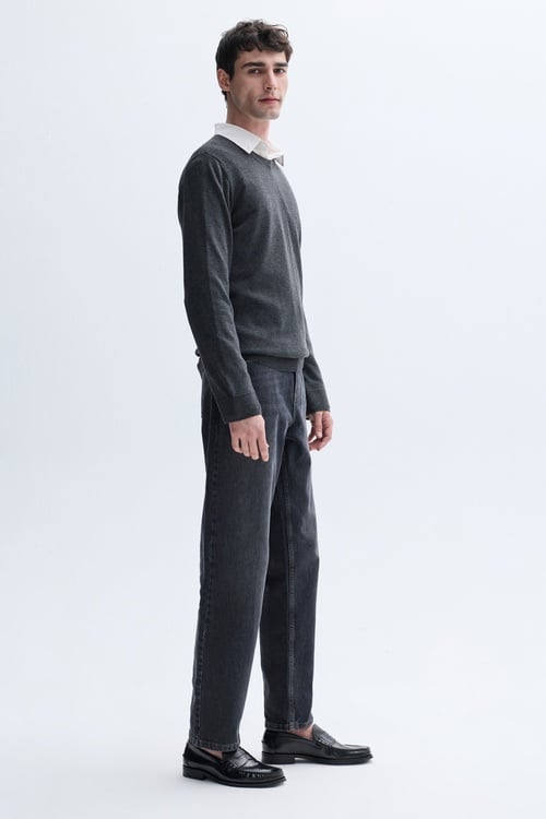 BİSİKLET YAKA TRİKO KAZAK