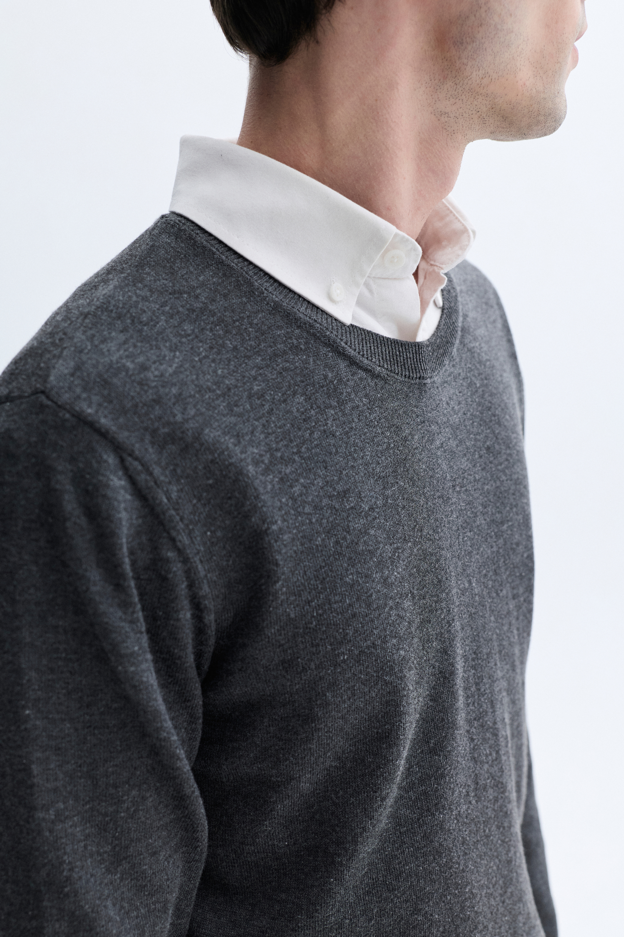 BİSİKLET YAKA TRİKO KAZAK