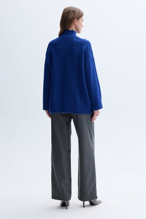 BALIKÇI YAKA OVERSIZE KAZAK