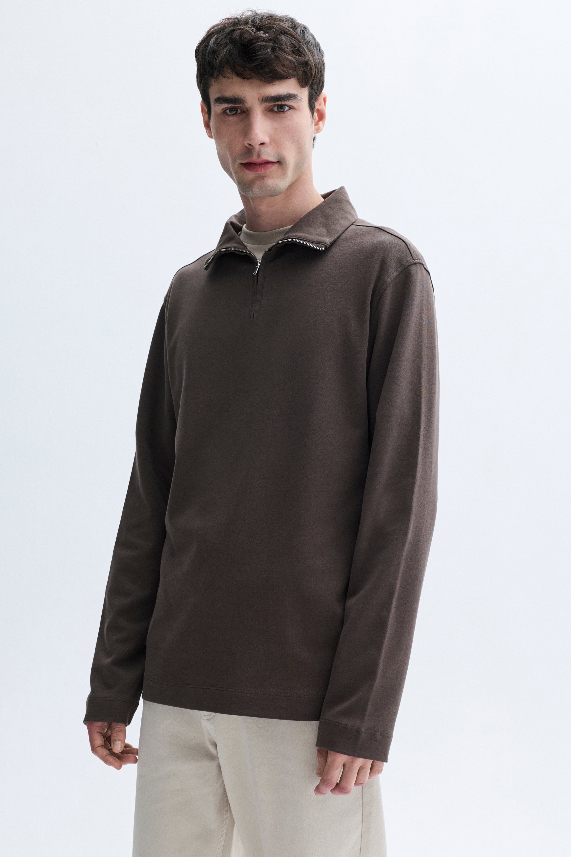FERMUARLI POLO YAKA SWEATSHIRT