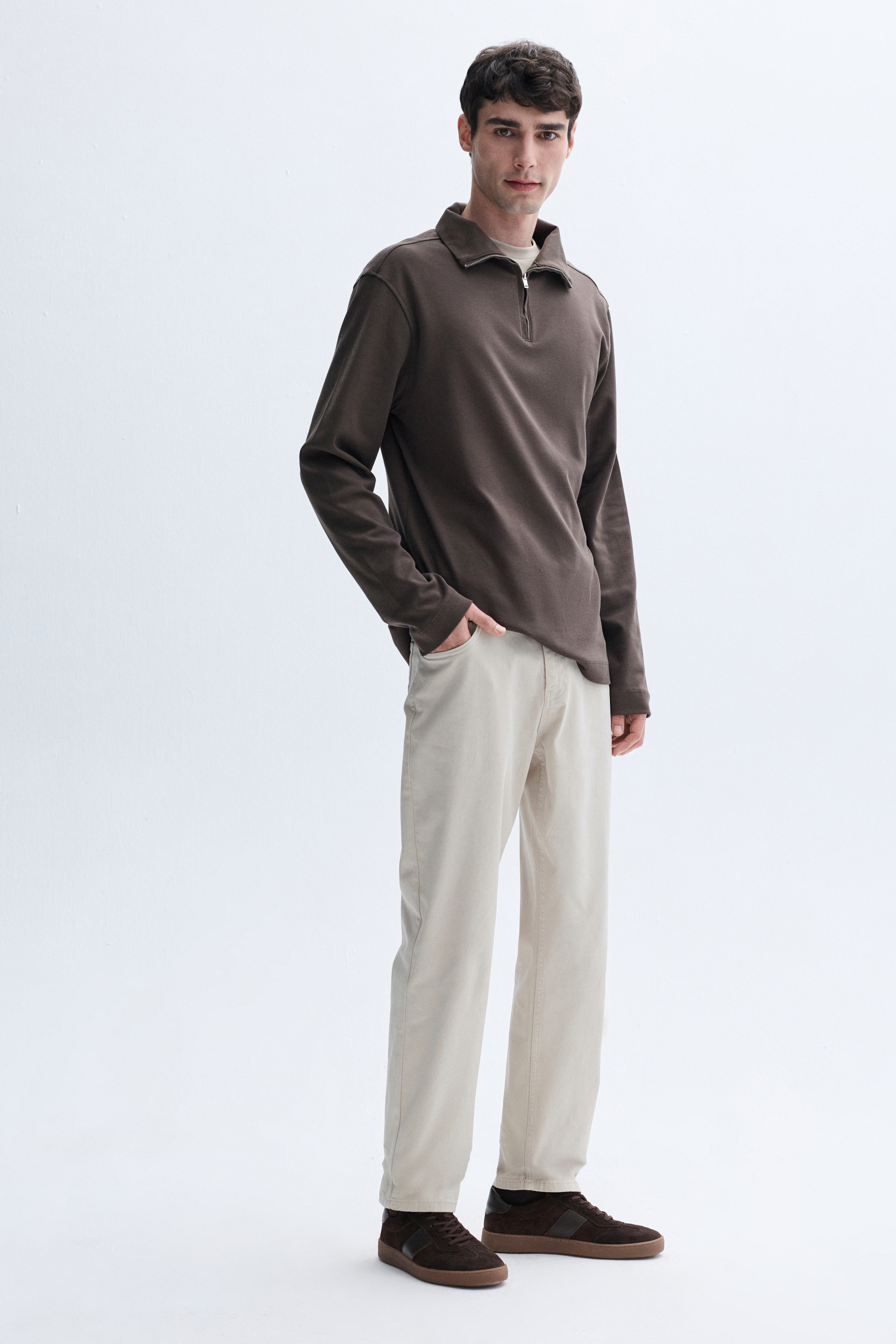 FERMUARLI POLO YAKA SWEATSHIRT