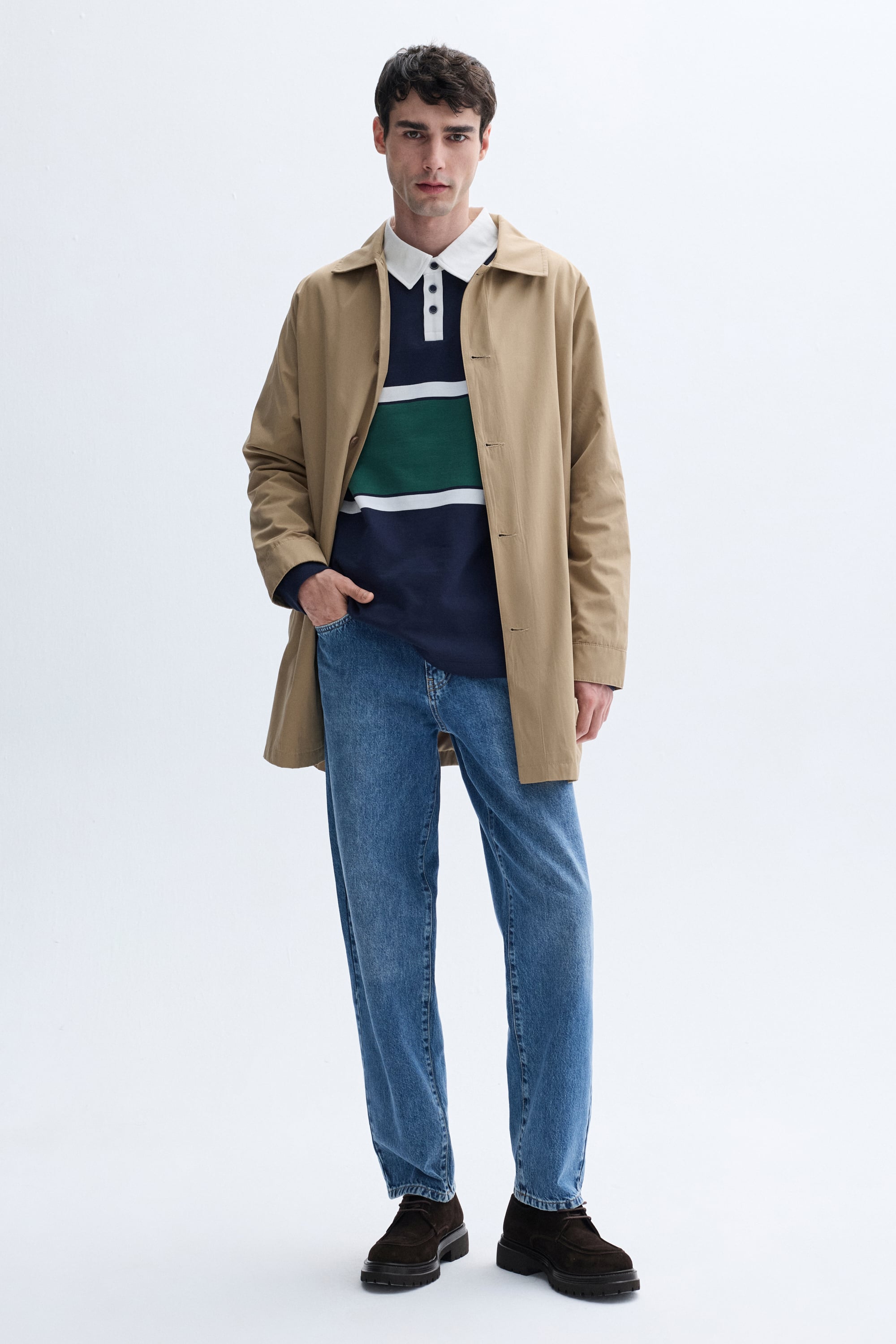 ERKEK YAKA TRENÇKOT