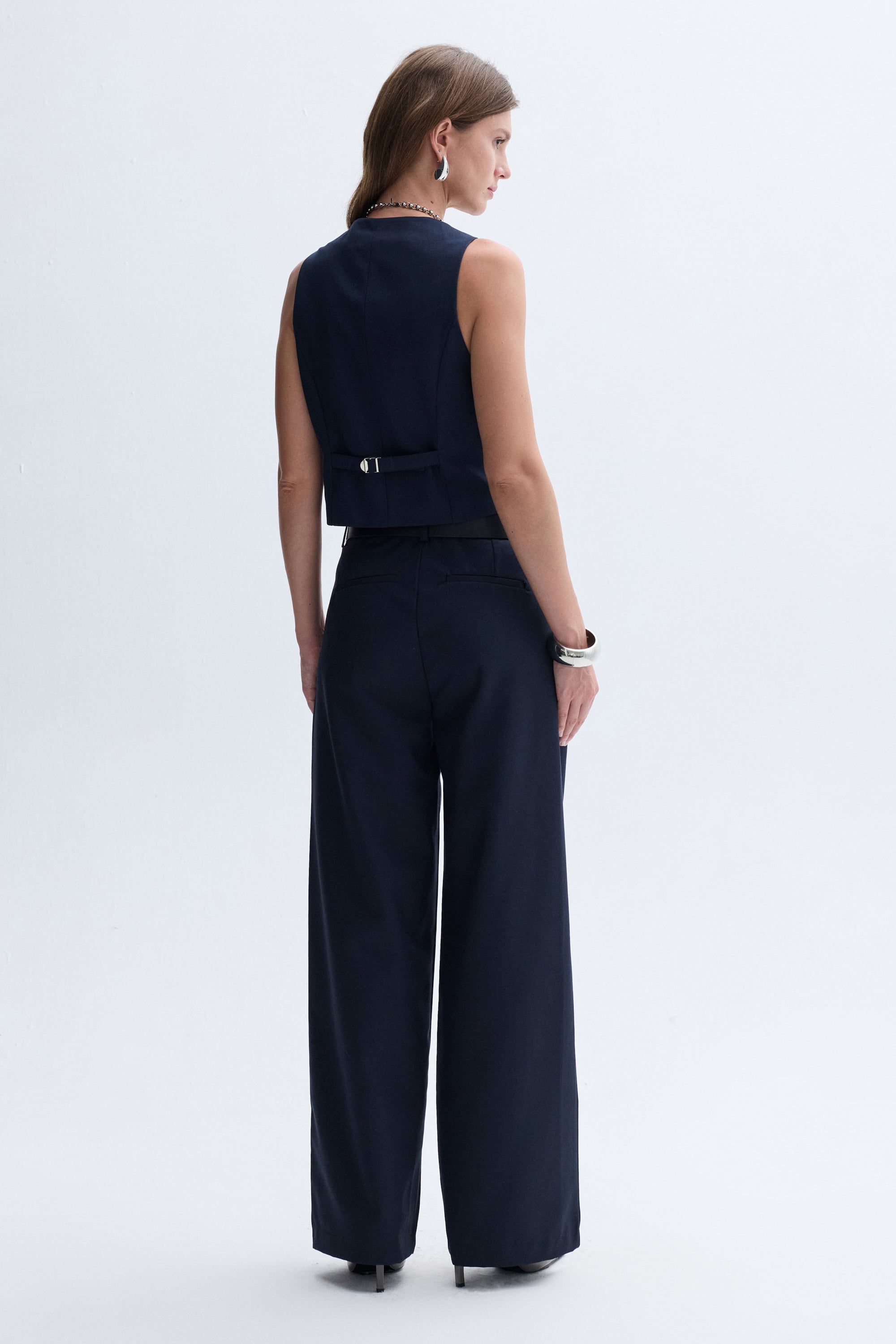 STRAIGHT FIT PİLELİ PANTOLON