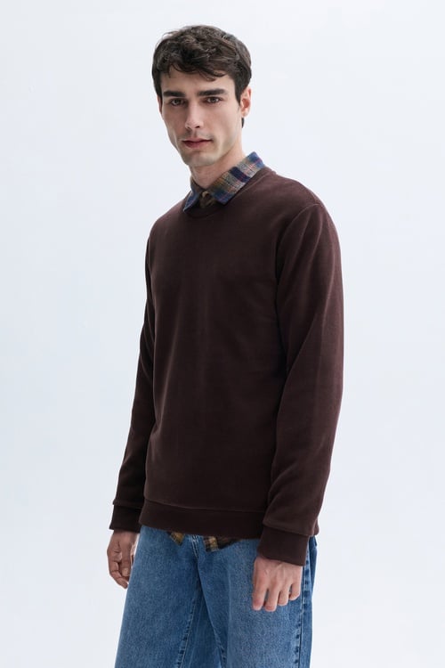 BİSİKLET YAKA SWEATSHIRT