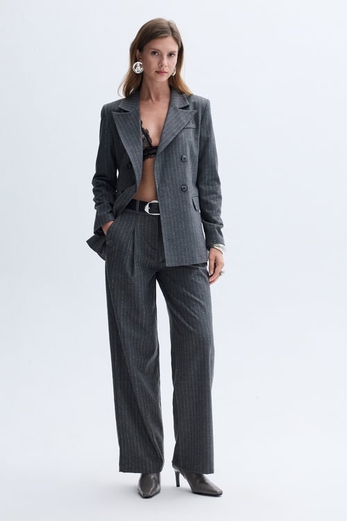 FITTED ÇİZGİLİ BLAZER CEKET