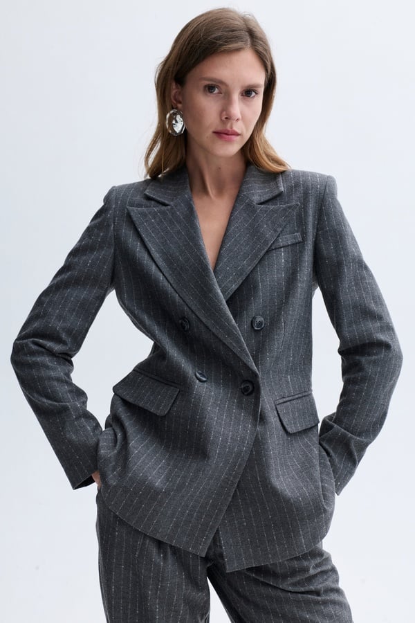 FITTED ÇİZGİLİ BLAZER CEKET