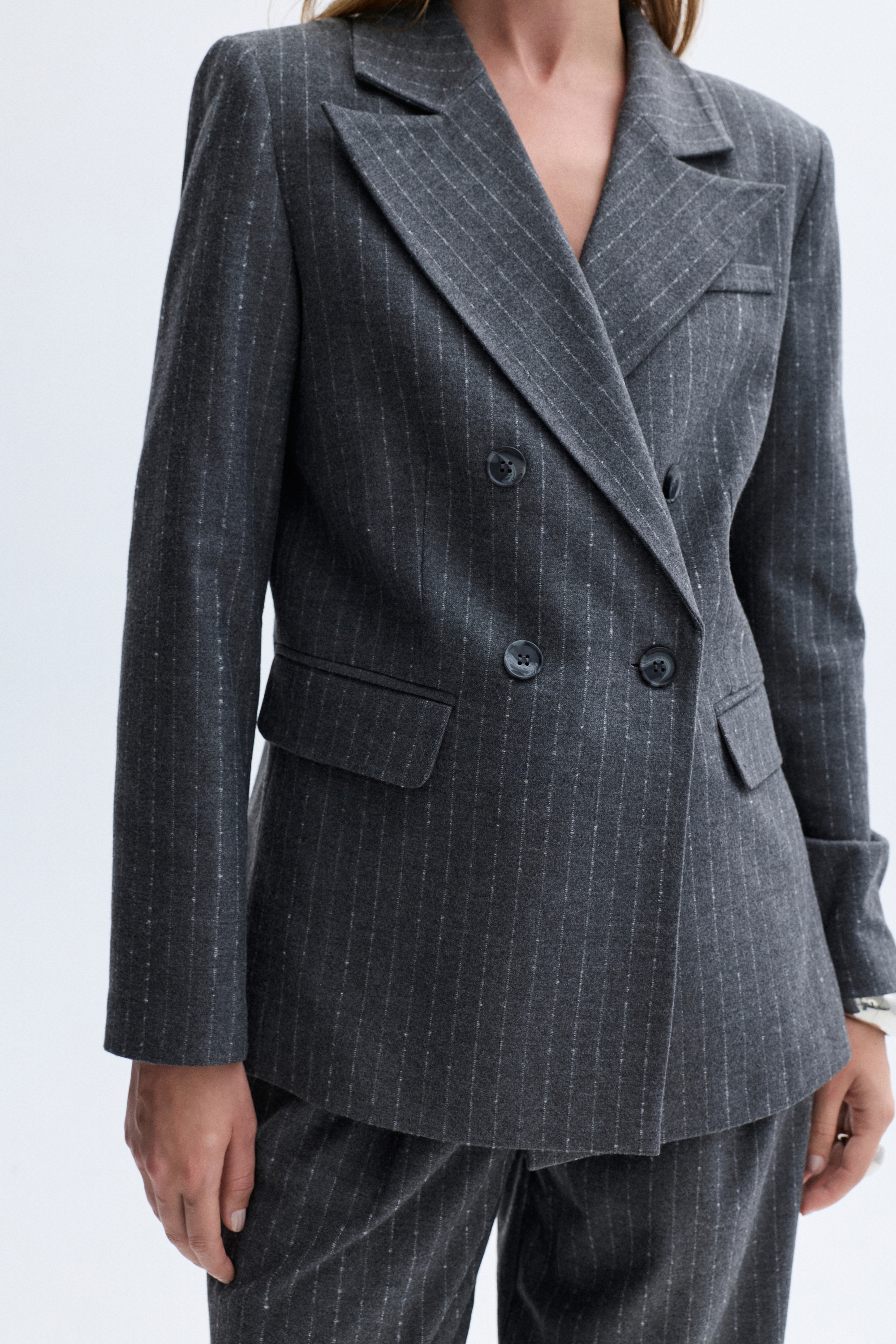 FITTED ÇİZGİLİ BLAZER CEKET