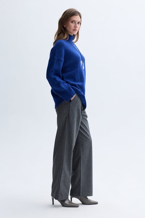 ÇİZGİLİ PİLELİ HAVUÇ PANTOLON