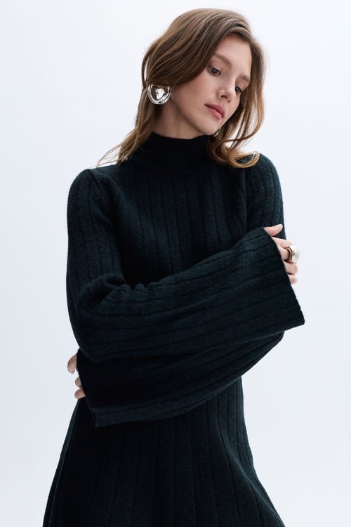 LOOSE FIT DİK YAKA KAZAK