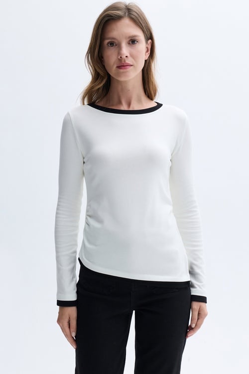 FITTED ASİMETRİK BLUZ