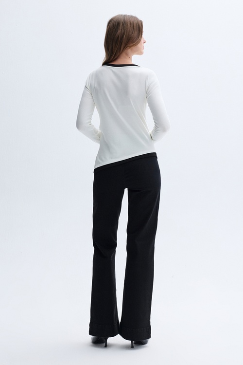 FITTED ASİMETRİK BLUZ