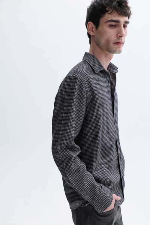 JAKARLI REGULAR FIT LİYOSEL UZUN KOLLU GÖMLEK