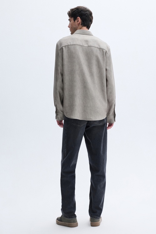 ÇİFT CEPLİ REGULAR FIT LİYOSEL UZUN KOLLU GÖMLEK