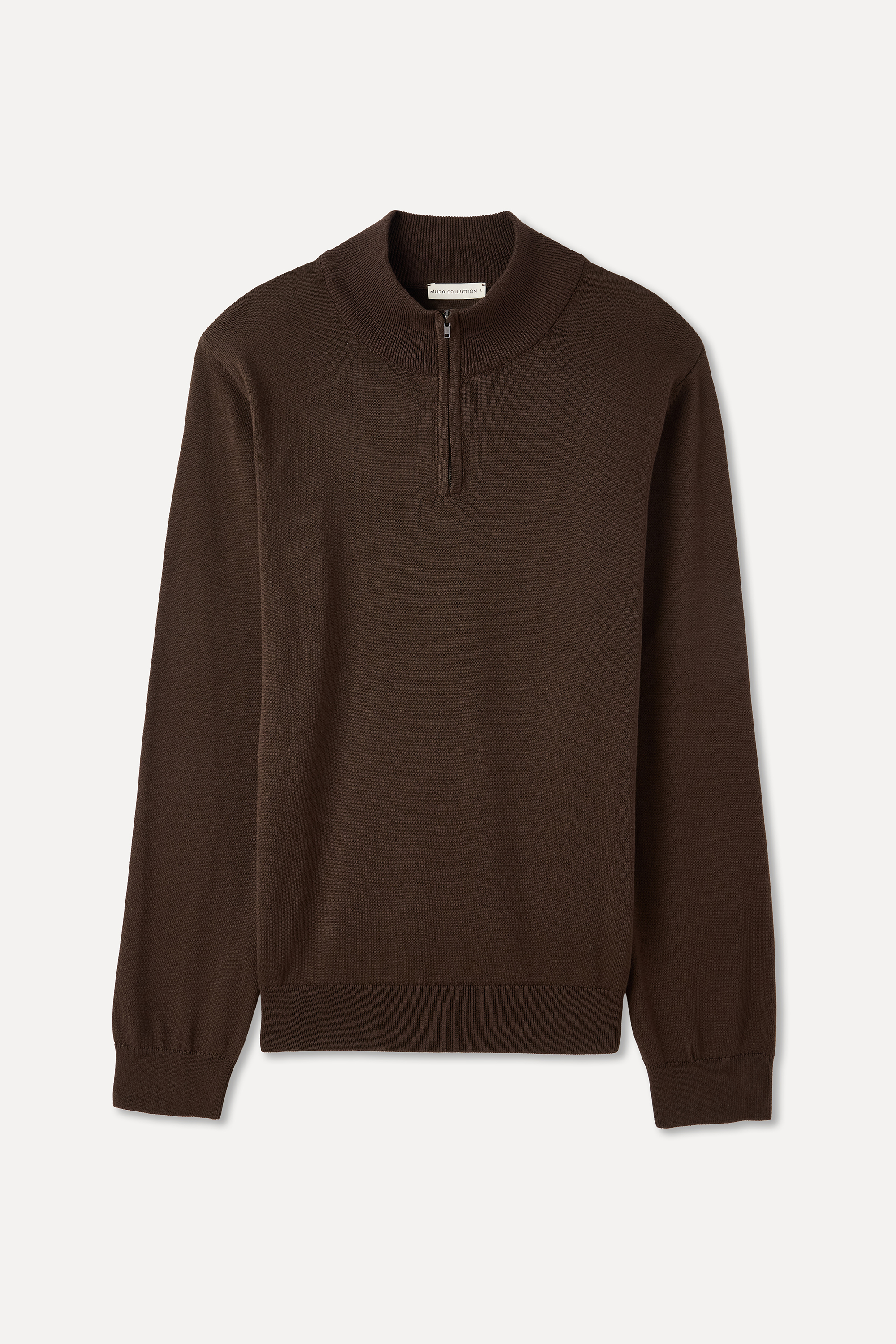 FERMUARLI DİK YAKA TRİKO KAZAK