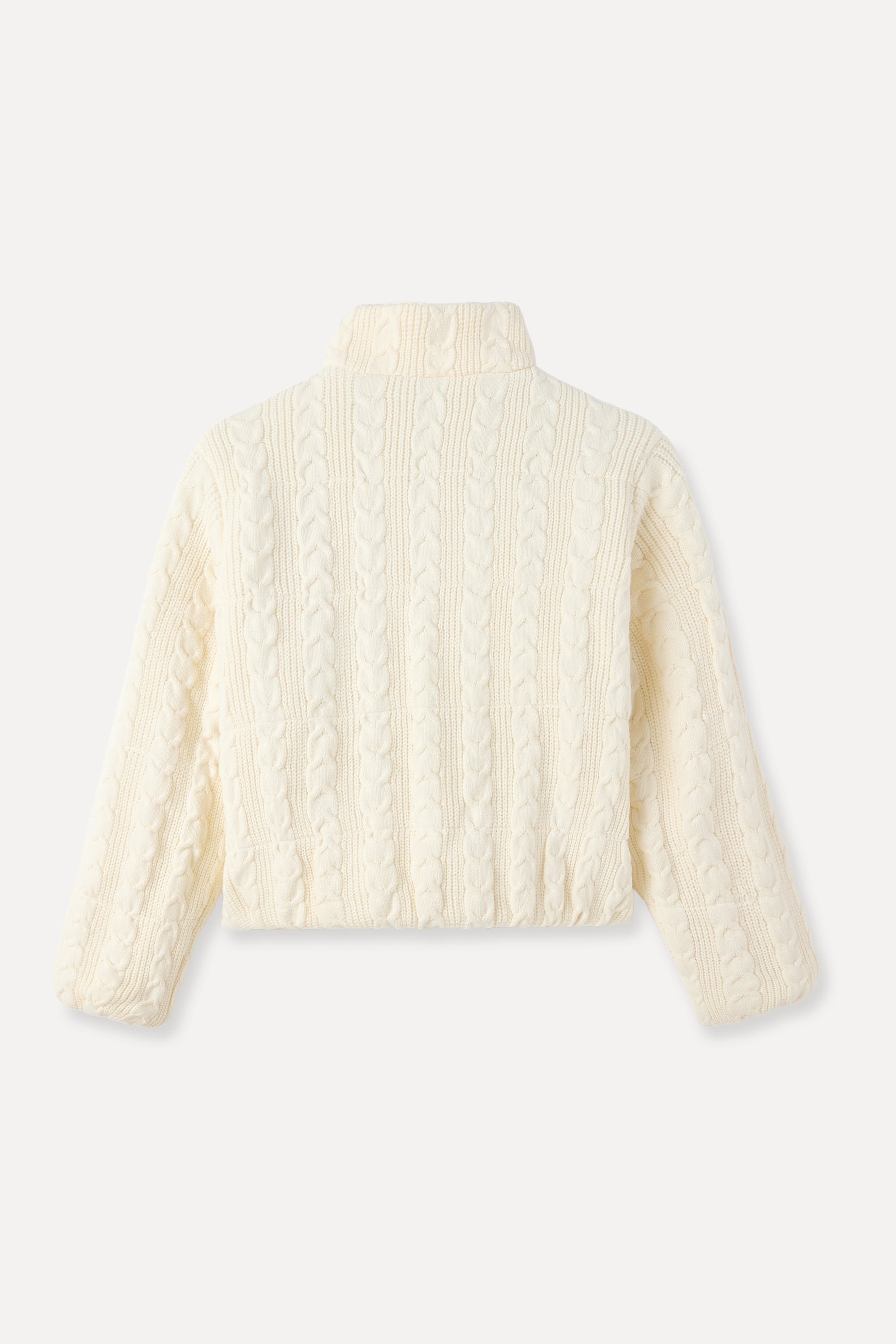 ÖRGÜLÜ DİK YAKA MONT CEKET