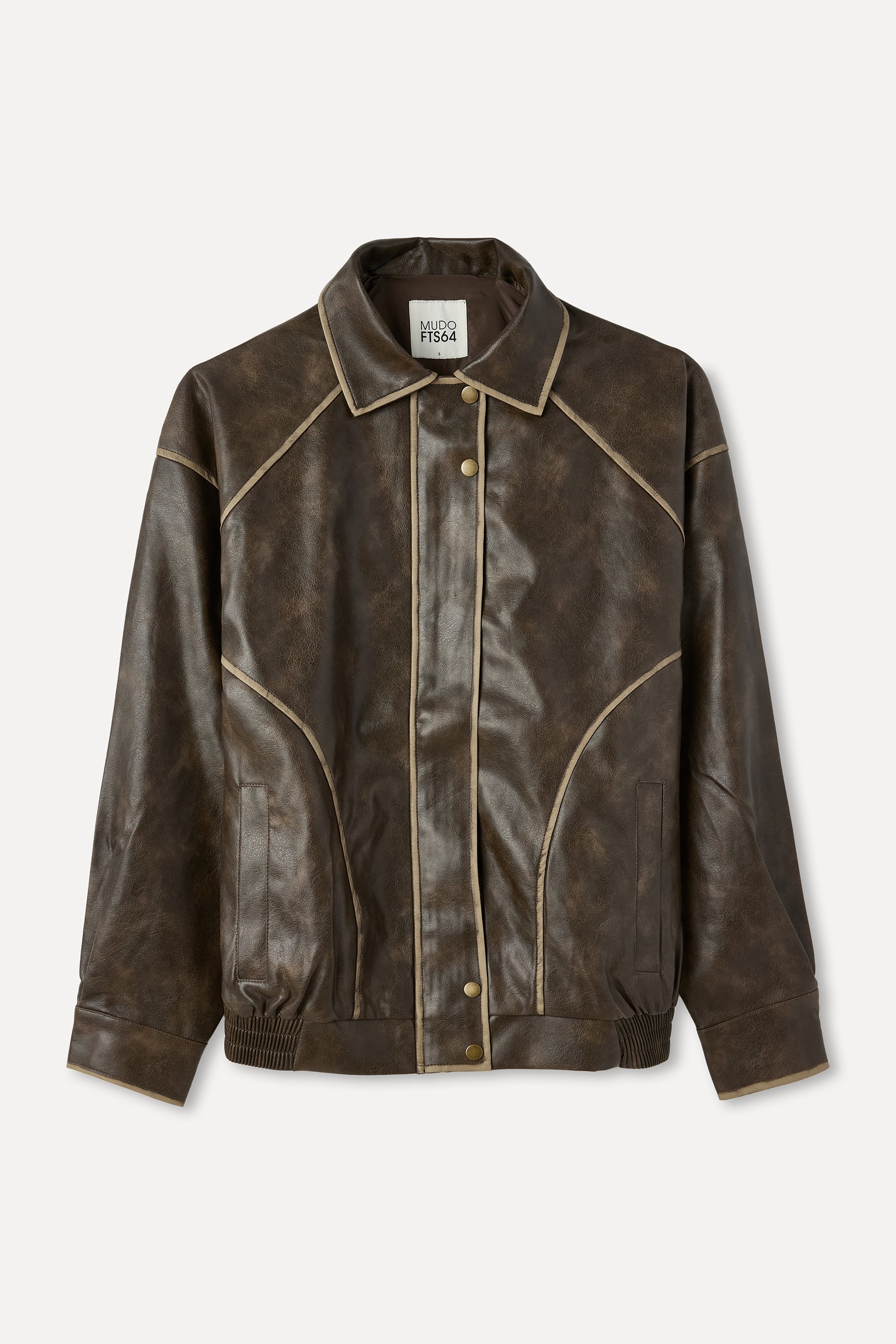 DERİ GÖRÜNÜMLÜ OVERSIZE MONT CEKET