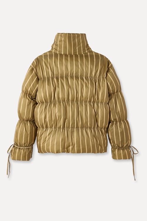  ÇİZGİLİ DİK YAKA PUFFER MONT