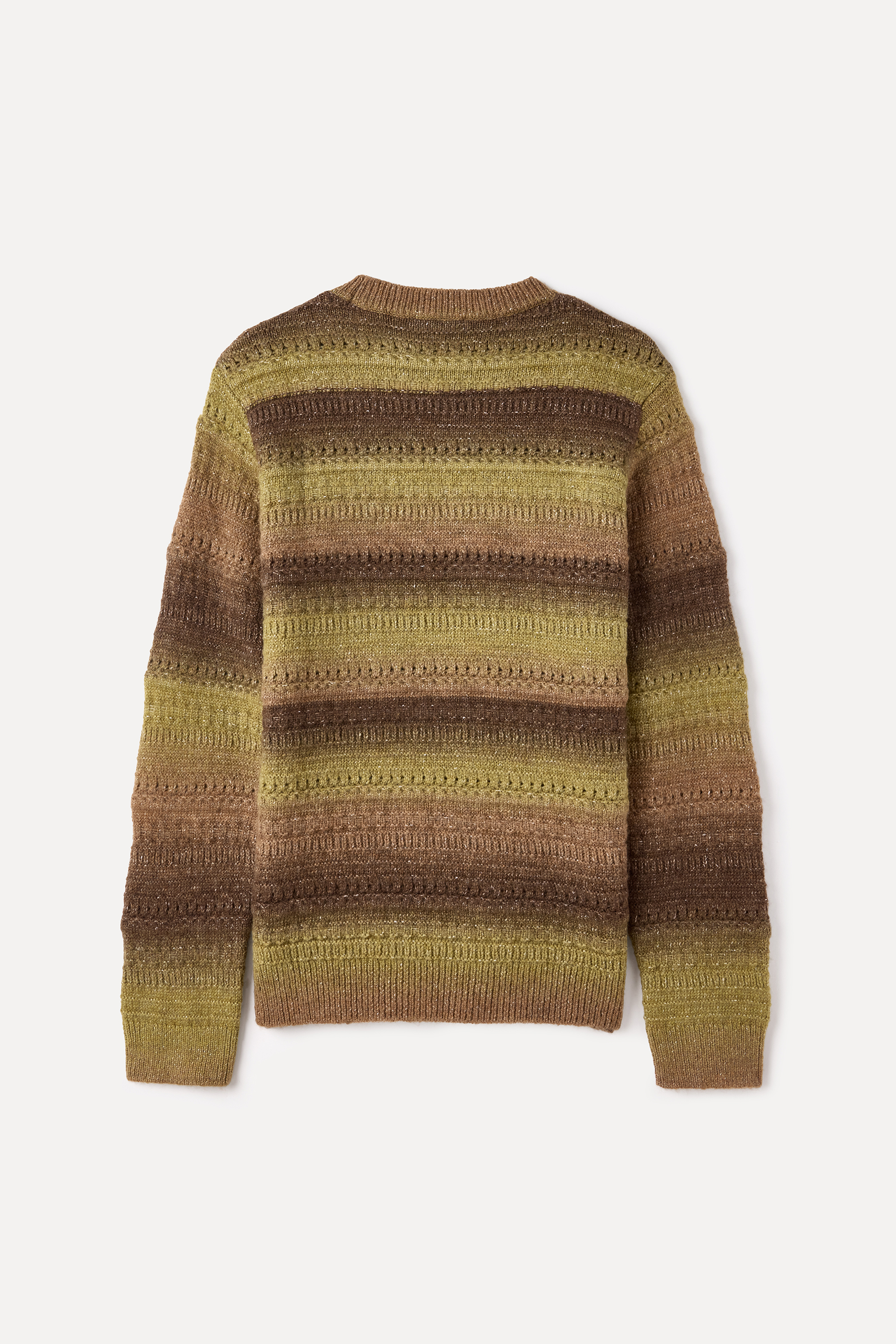 ÇİZGİLİ BİSİKLET YAKA DOKULU KAZAK