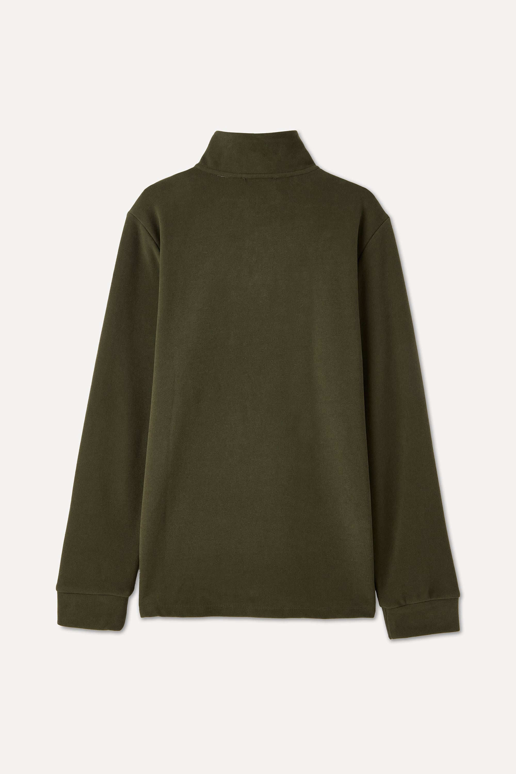 FERMUARLI DİK YAKA SWEATSHIRT