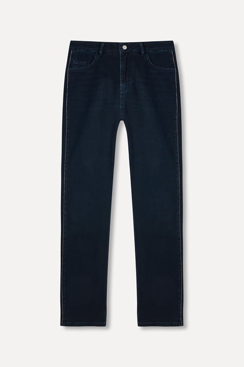 STRAIGHT FIT TAŞ DETAYLI JEAN PANTOLON