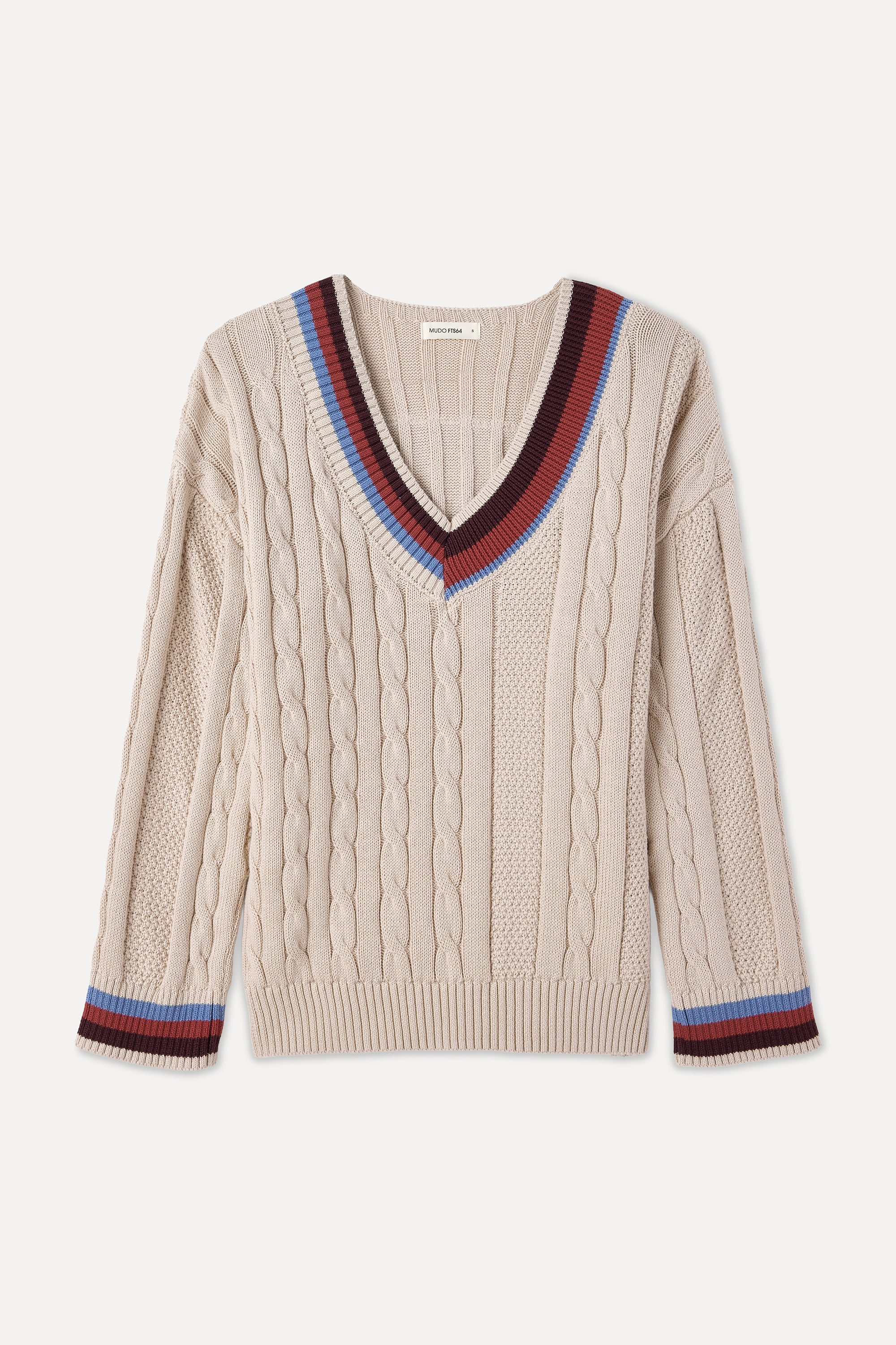 ÇİZGİLİ LOOSE FIT V YAKA KAZAK