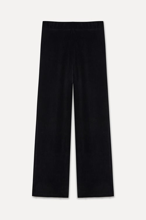 WIDE LEG KADİFE DOKULU BELİ LASTİKLİ PANTOLON