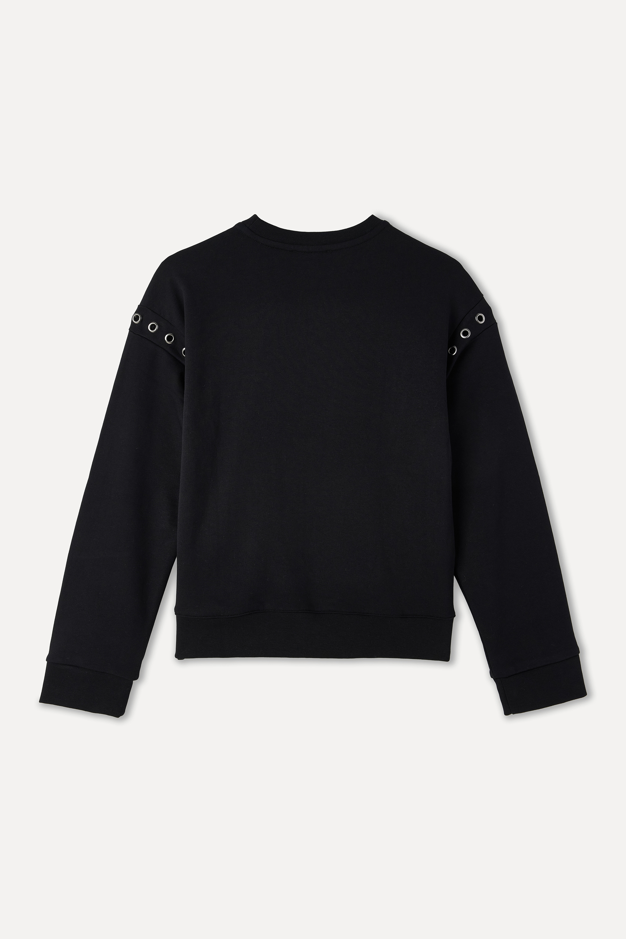 KUŞ GÖZÜ DETAYLI BİSİKLET YAKA SWEATSHIRT