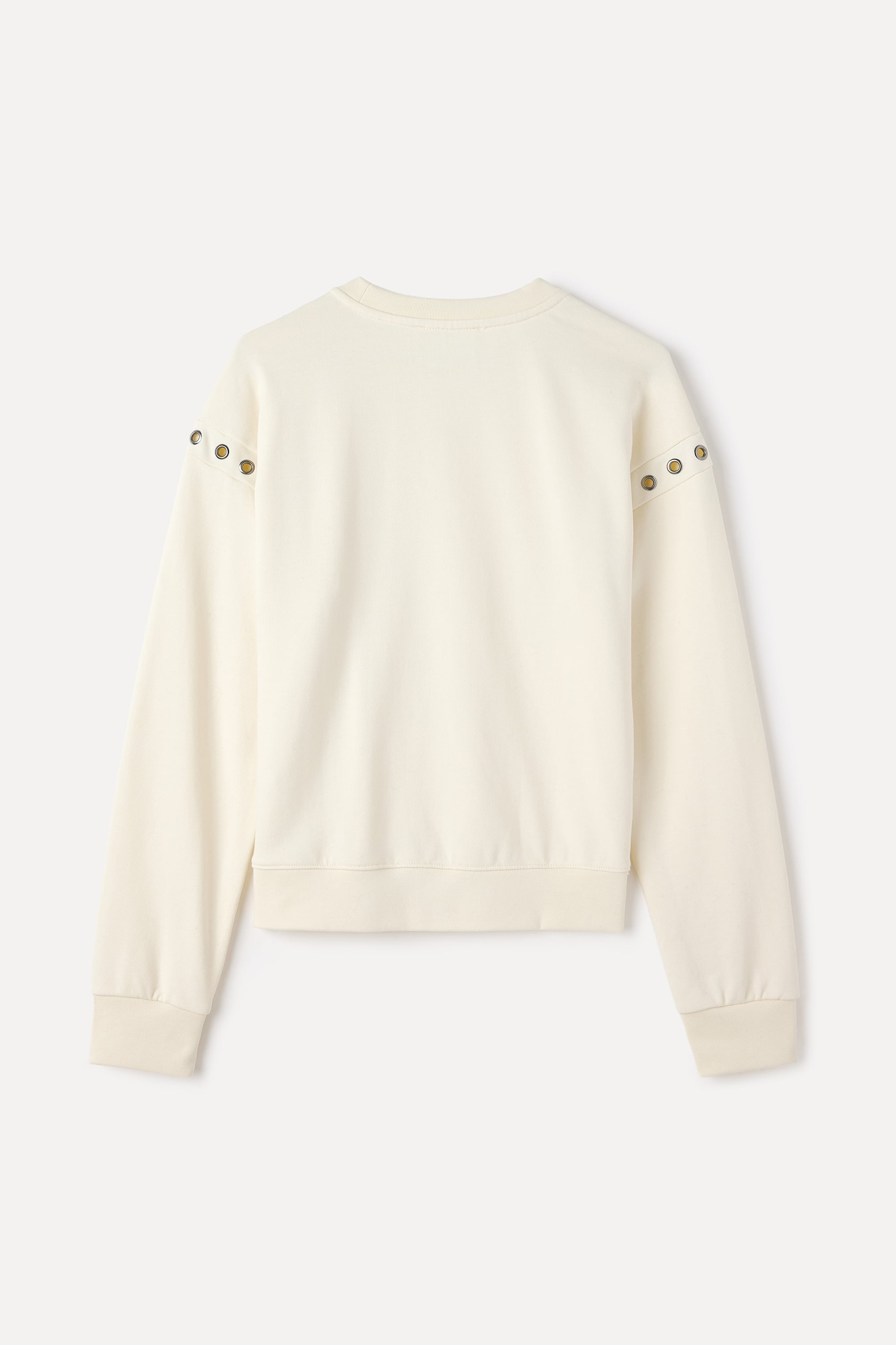 KUŞ GÖZÜ DETAYLI BİSİKLET YAKA SWEATSHIRT