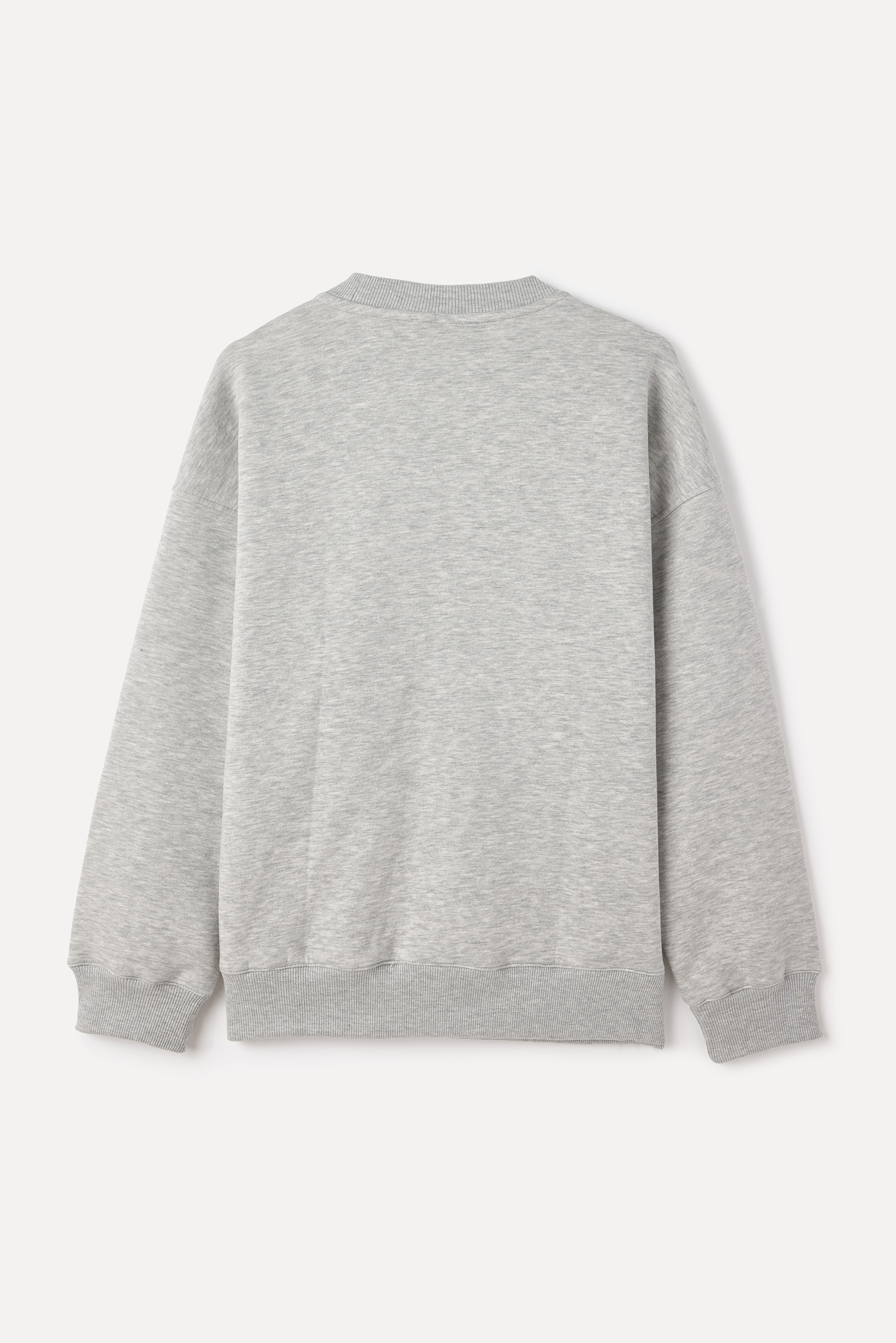 BASKILI BİSİKLET YAKA OVERSIZE SWEATSHIRT