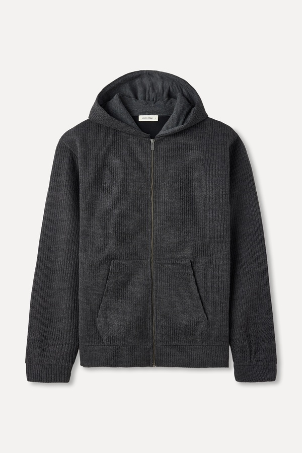 LOOSE FIT FERMUARLI KAPÜŞONLU SWEATSHIRT