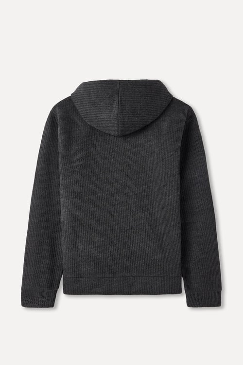 LOOSE FIT FERMUARLI KAPÜŞONLU SWEATSHIRT