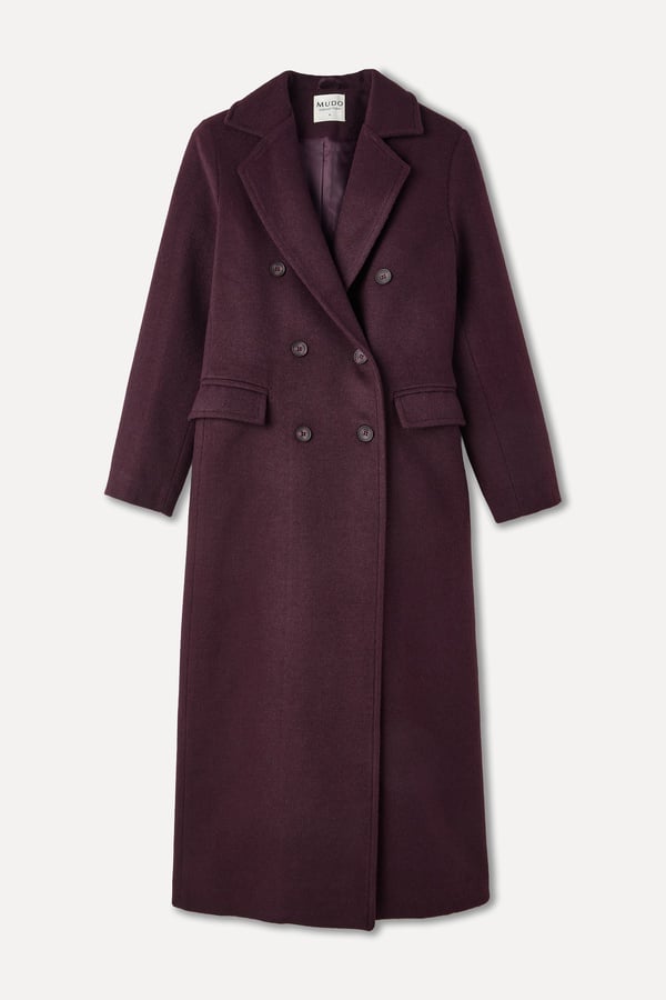 YÜN KARIŞIMLI UZUN KAŞE PALTO