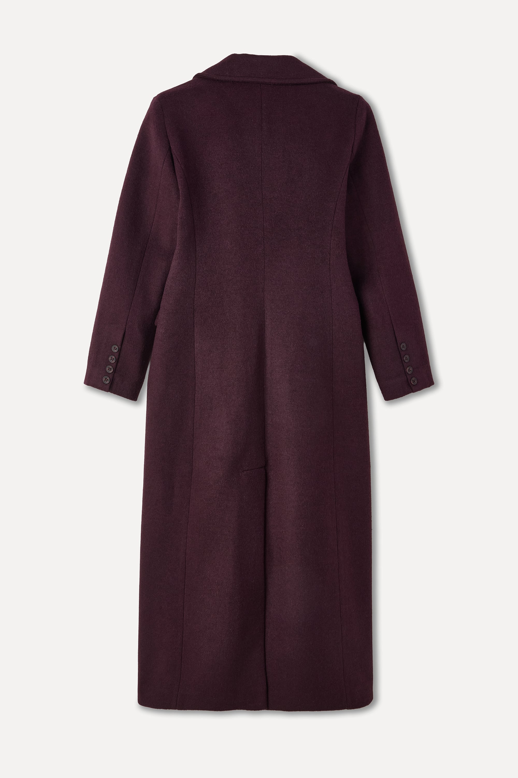 YÜN KARIŞIMLI UZUN KAŞE PALTO