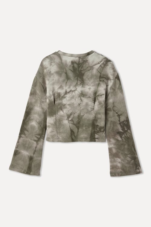 DİKİŞ DETAYLI BASKILI SWEATSHIRT