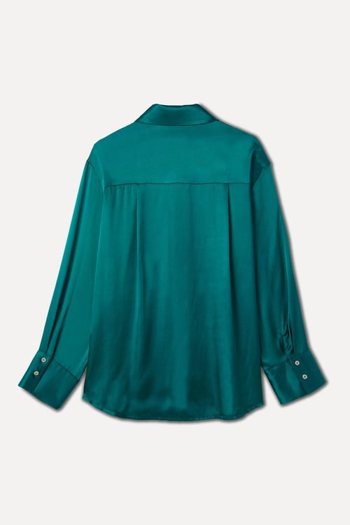 OVERSIZE SATEN DOKULU GÖMLEK