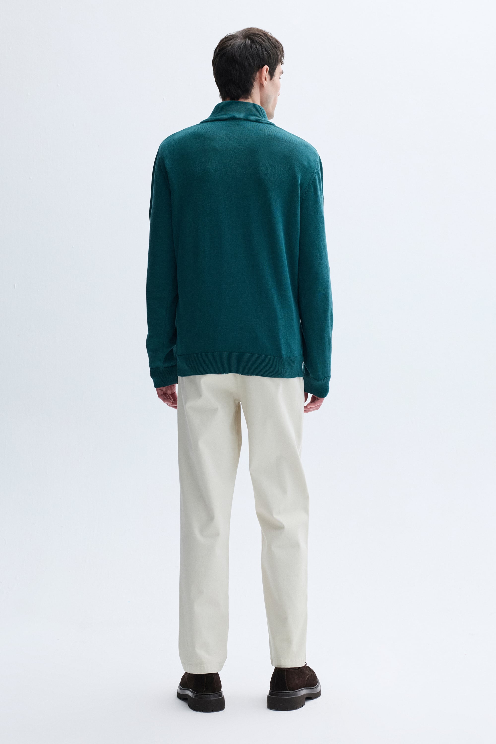 FERMUARLI DİK YAKA TRİKO KAZAK