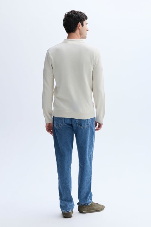 FERMUARLI POLO YAKA TRİKO KAZAK