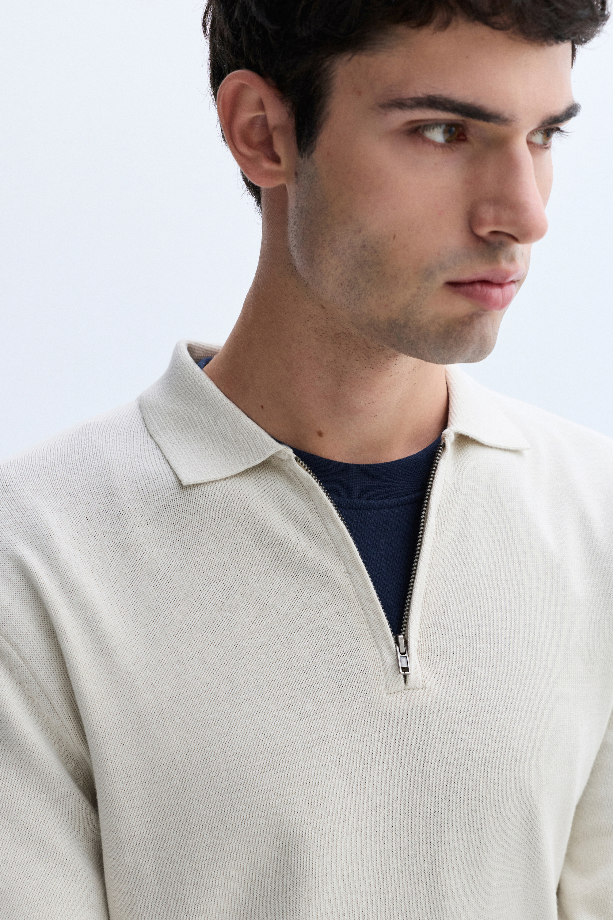 FERMUARLI POLO YAKA TRİKO KAZAK