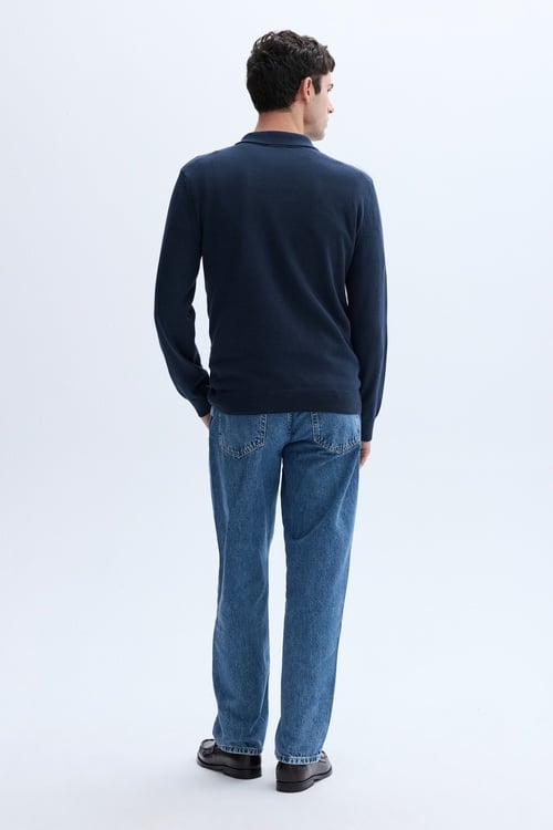 FERMUARLI POLO YAKA TRİKO KAZAK