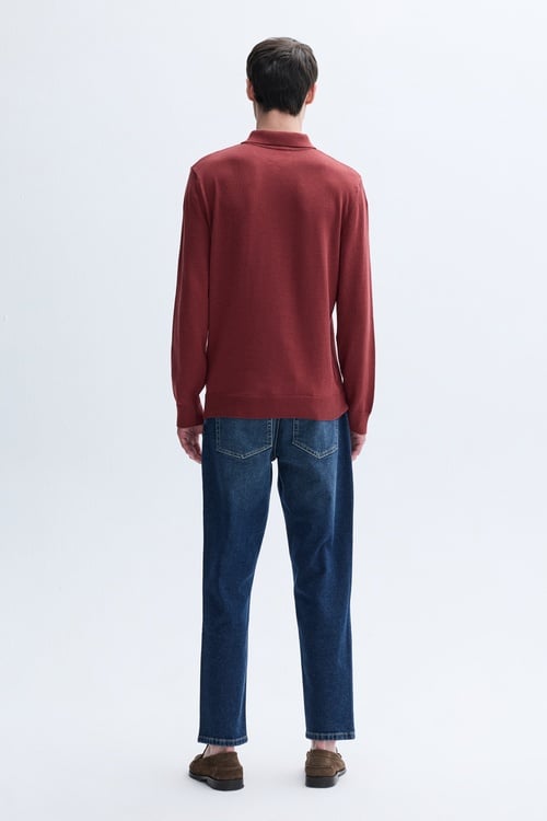 FERMUARLI POLO YAKA TRİKO KAZAK