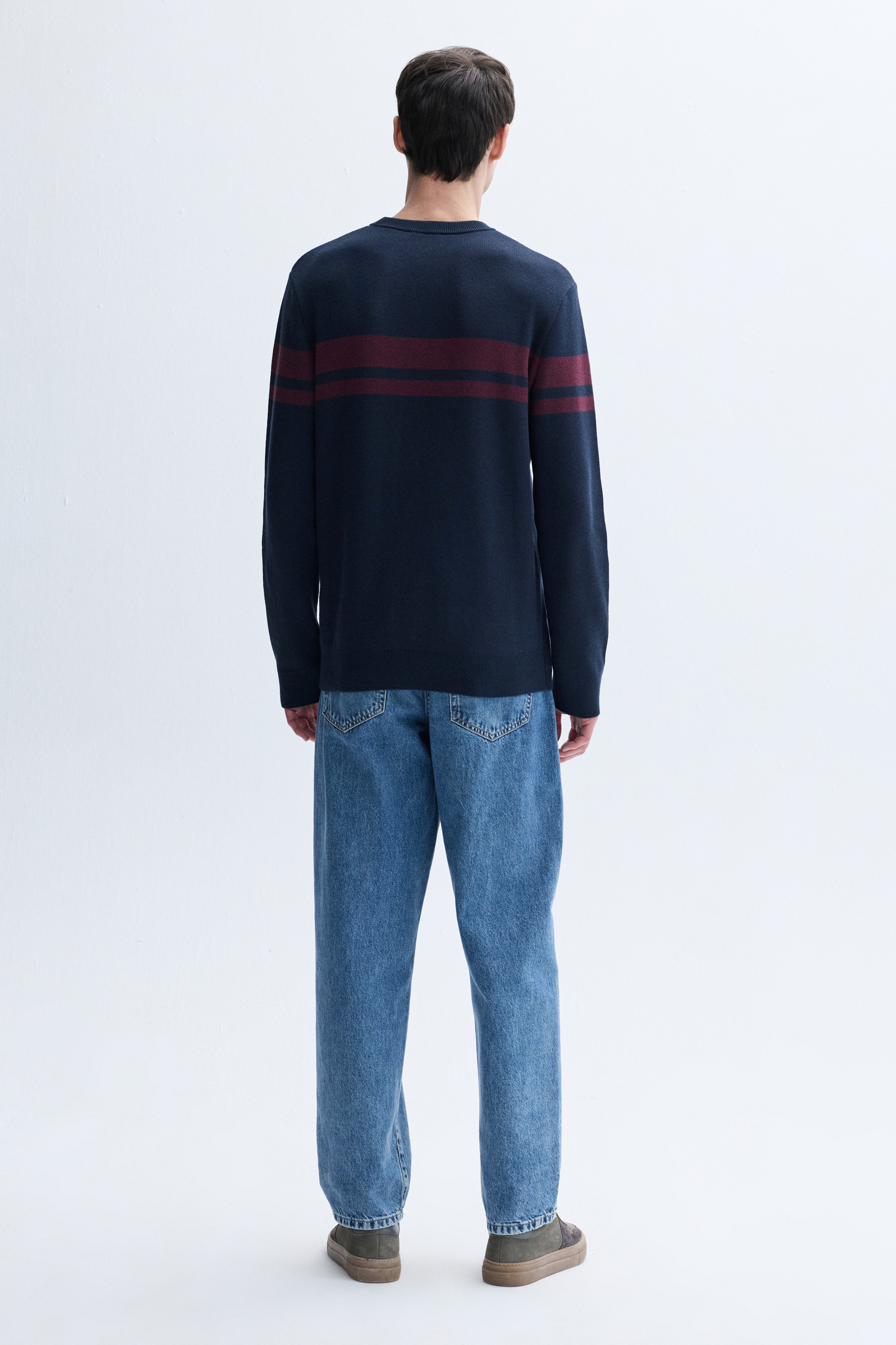 RENK BLOKLU BİSİKLET YAKA KAZAK