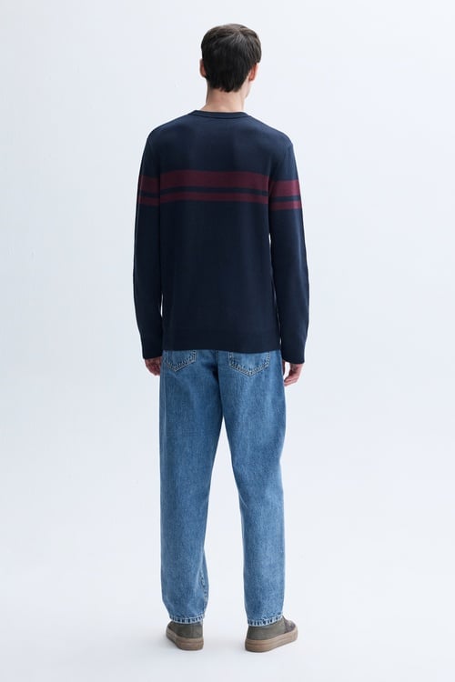  RENK BLOKLU BİSİKLET YAKA KAZAK