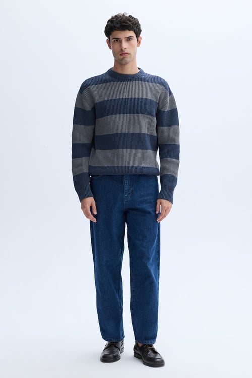 LOOSE FIT ÇİZGİLİ KAZAK