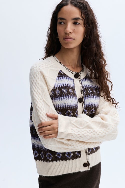 JAKARLI BİSİKLET YAKA HIRKA