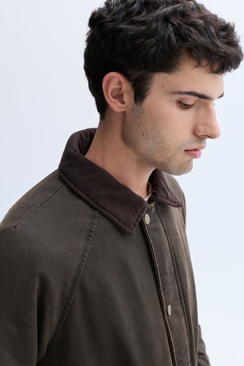 KADİFE YAKA MUMLU MONT